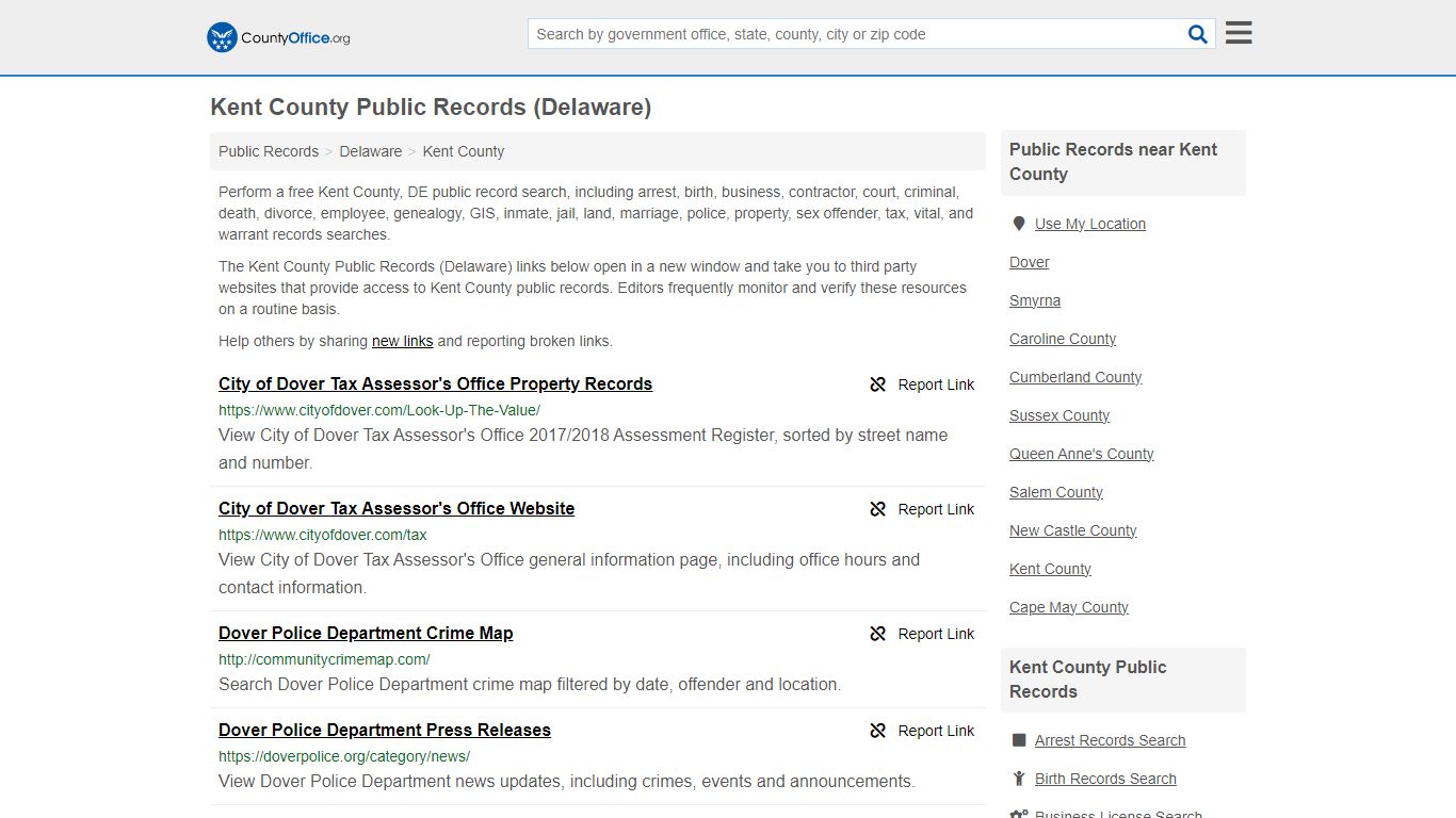 Kent County Public Records (Delaware) - County Office